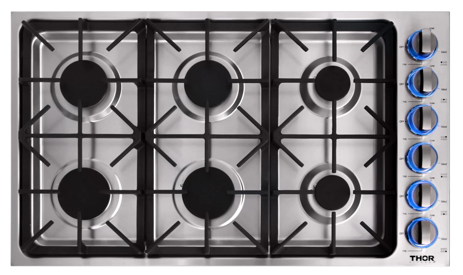 Thor Kitchen 36" Professional 6-Burner Gas Cooktop - TGC3601