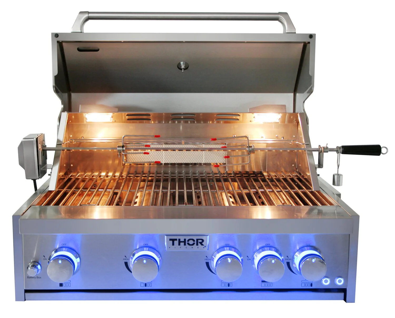 Thor Kitchen 4-Burner Gas Barbecue Grill with Rotisserie - MK04SS304 - Image 4