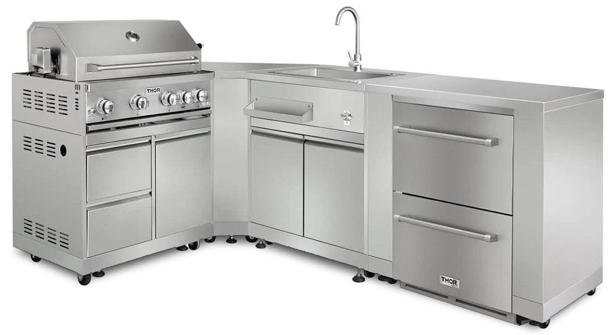 Thor Kitchen 4-Burner Gas Barbecue Grill with Rotisserie - MK04SS304 - Image 6