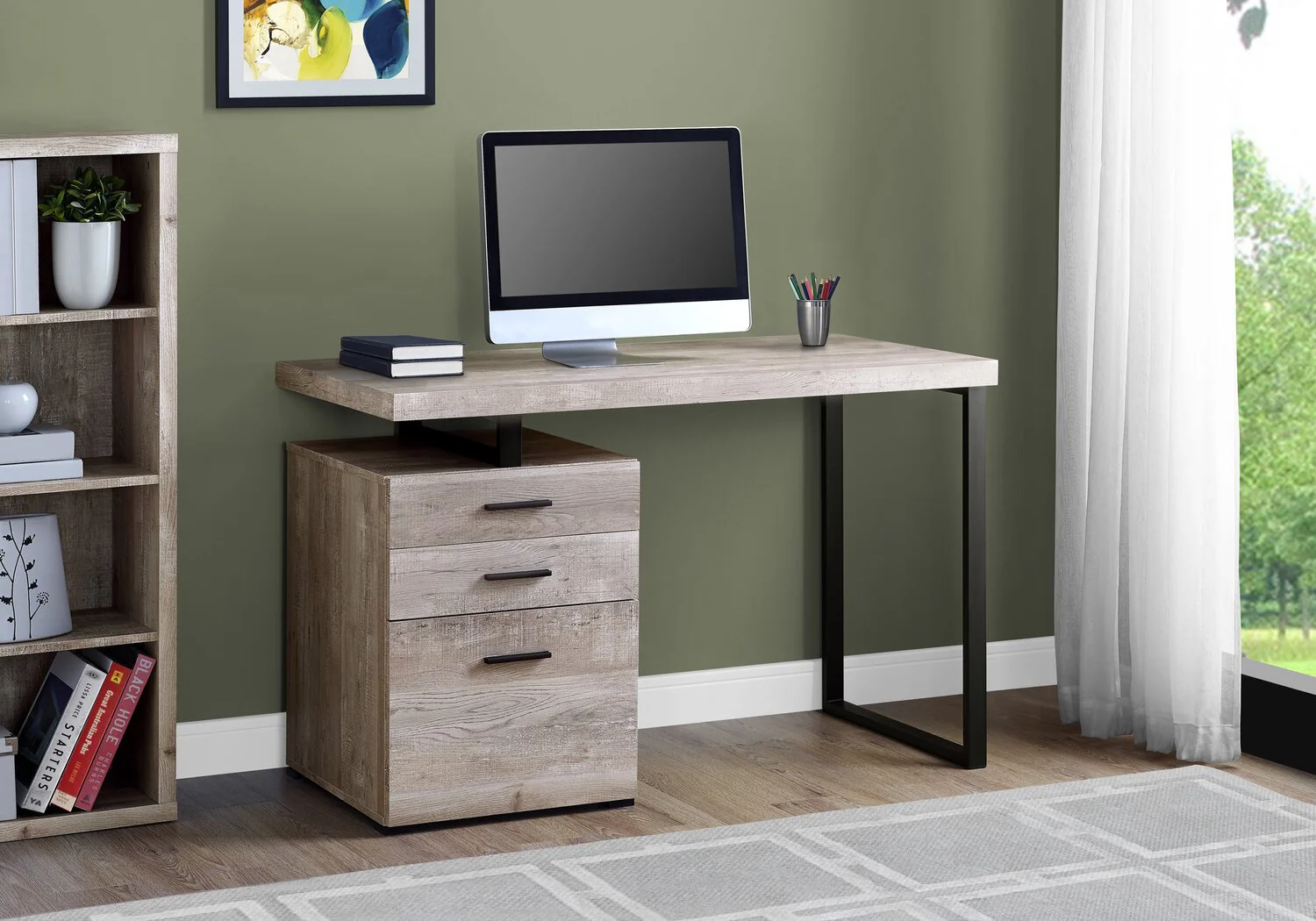 Tintern Reversible Desk - Dark Taupe - Image 10