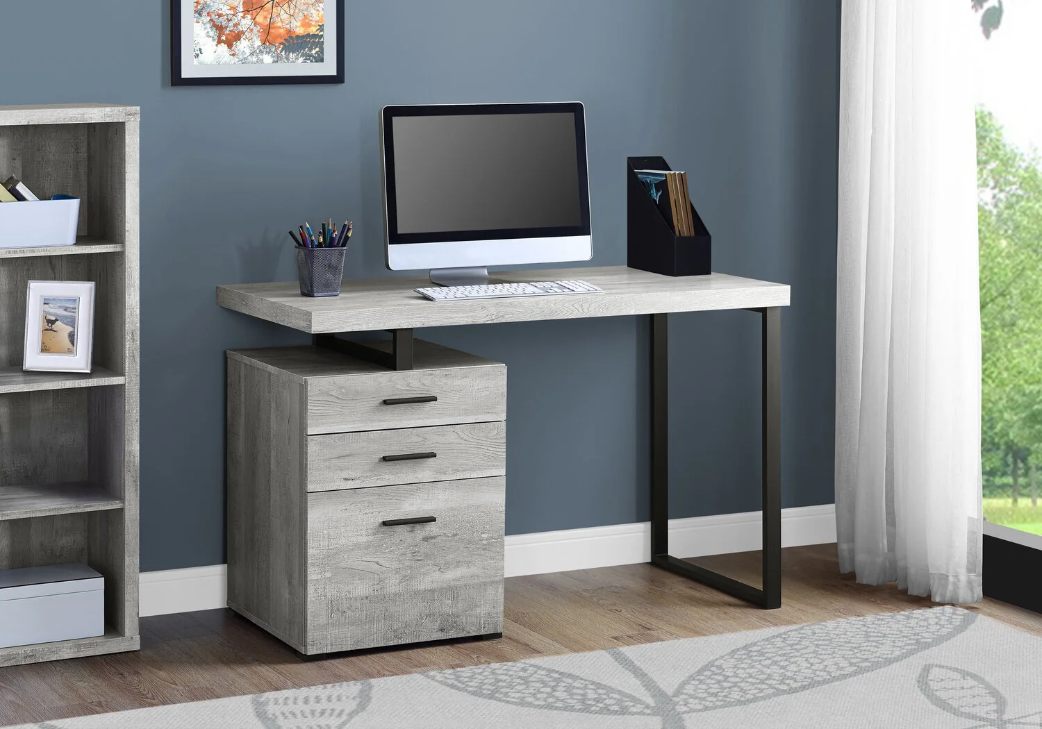 Tintern Reversible Desk - Grey - Image 3