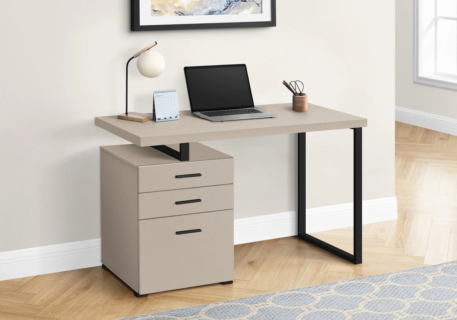 Tintern Reversible Desk - Taupe - Image 3