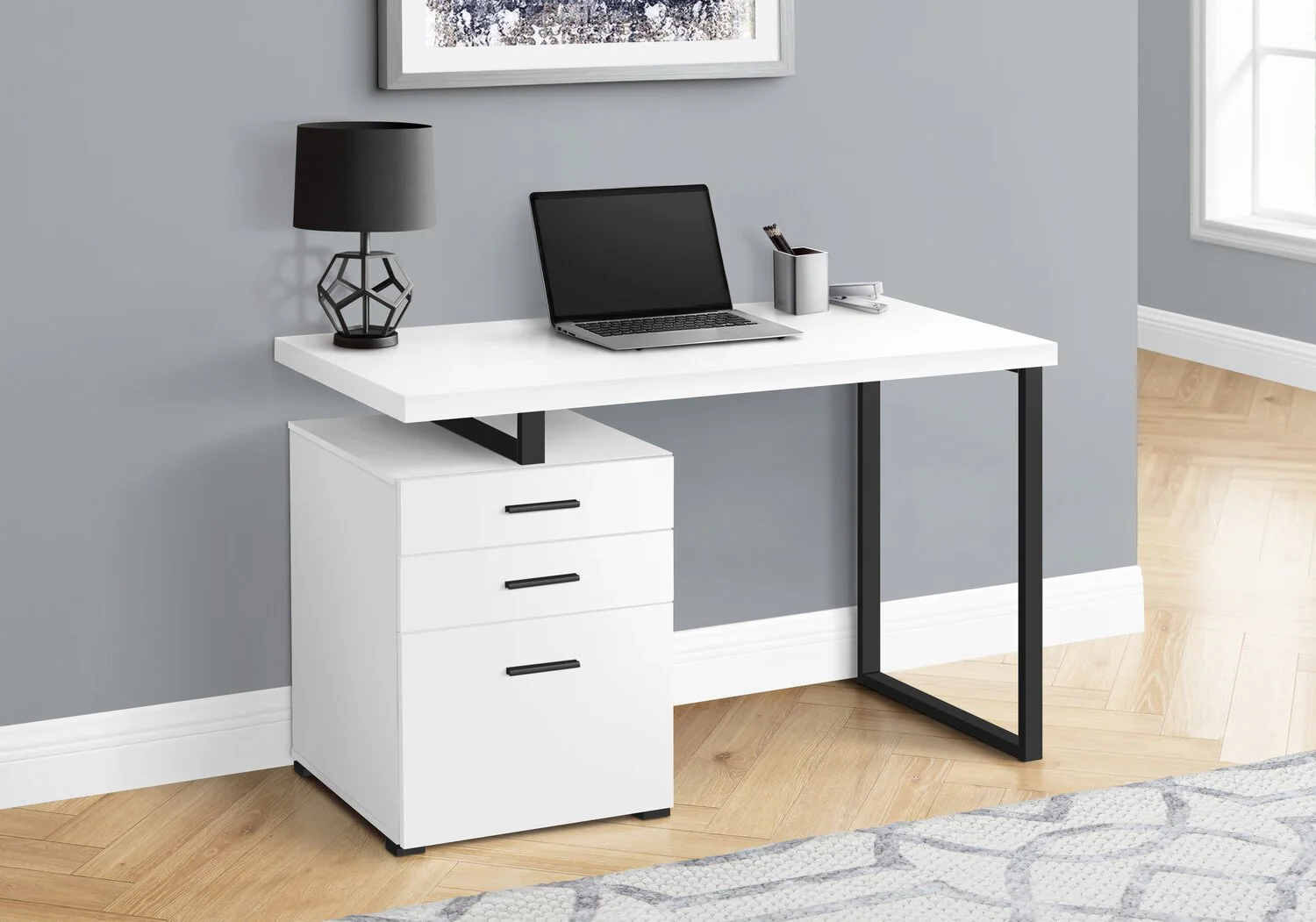 Tintern Reversible Desk - White - Image 3