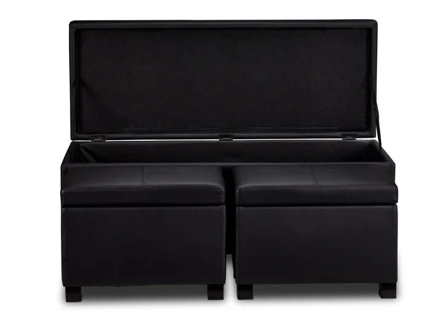 Tobin Ottoman - Black - Image 7