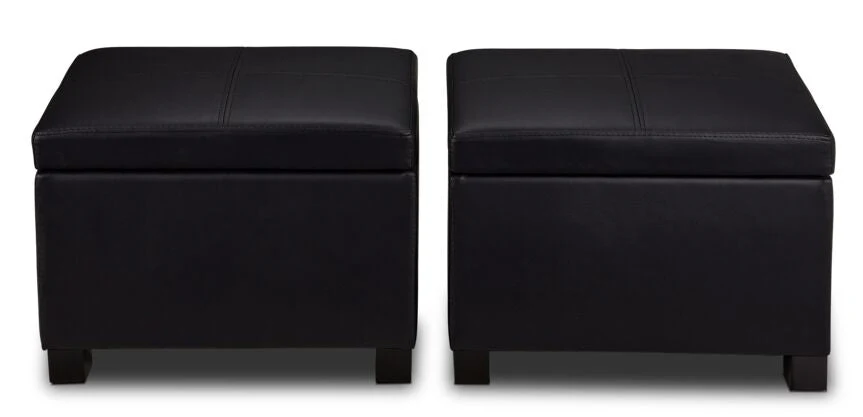 Tobin Ottoman - Black - Image 8