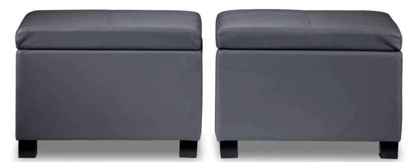 Tobin Ottoman - Grey - Image 9
