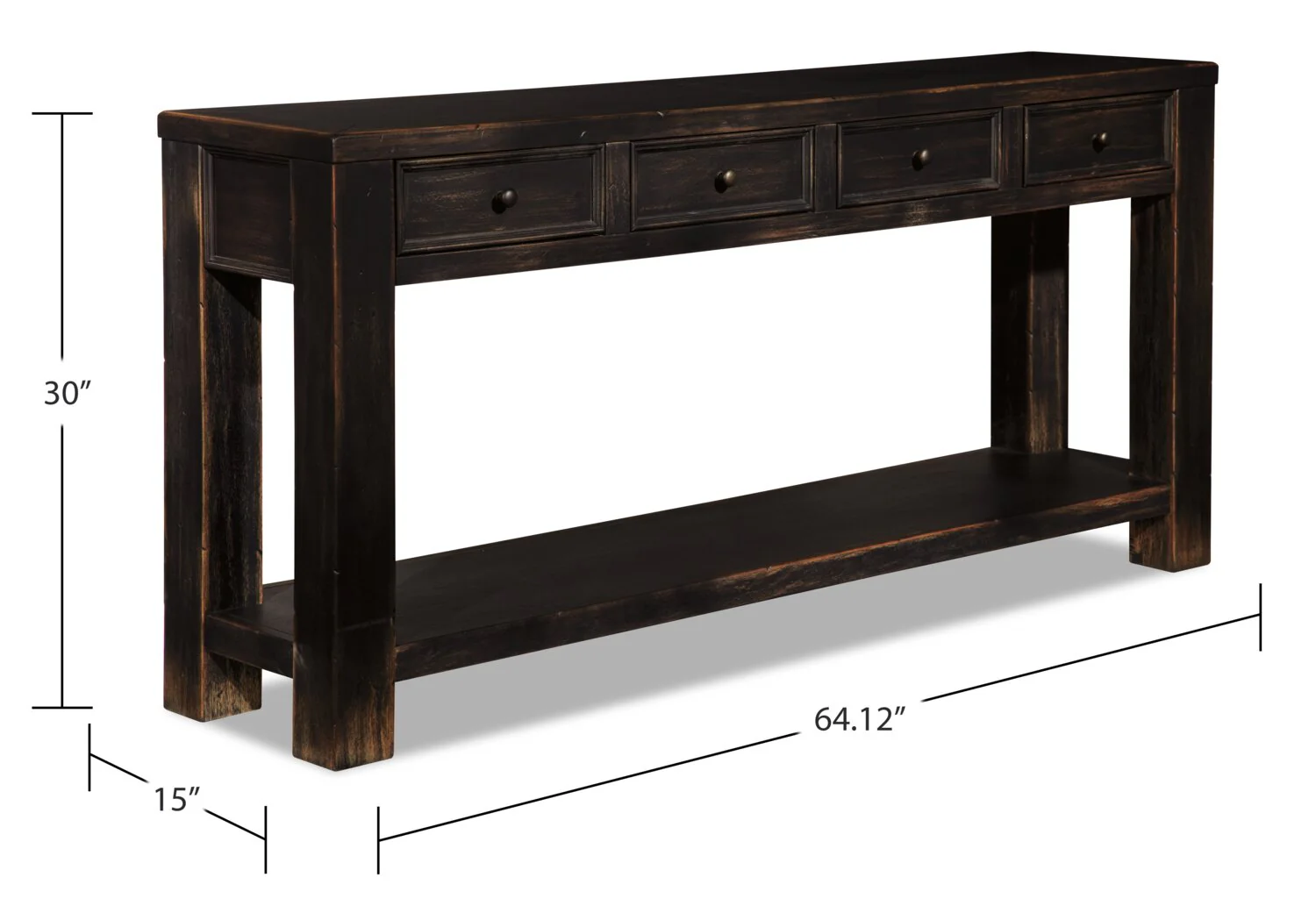 Trofa Sofa Table - Black - Image 4