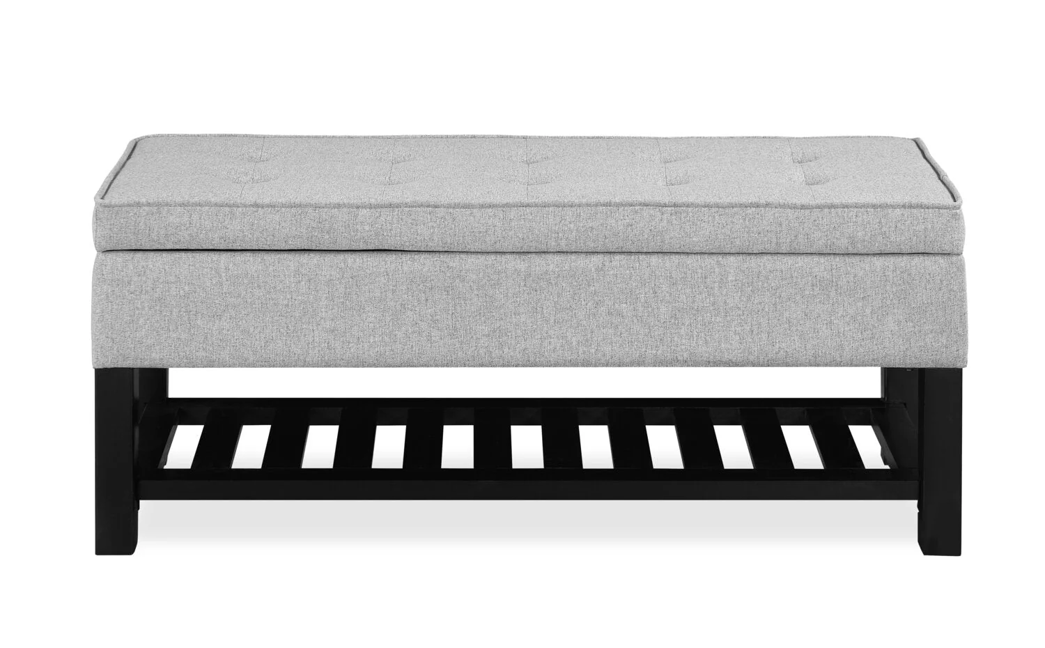 Troyer Storage Bench - Light Grey - Image 3