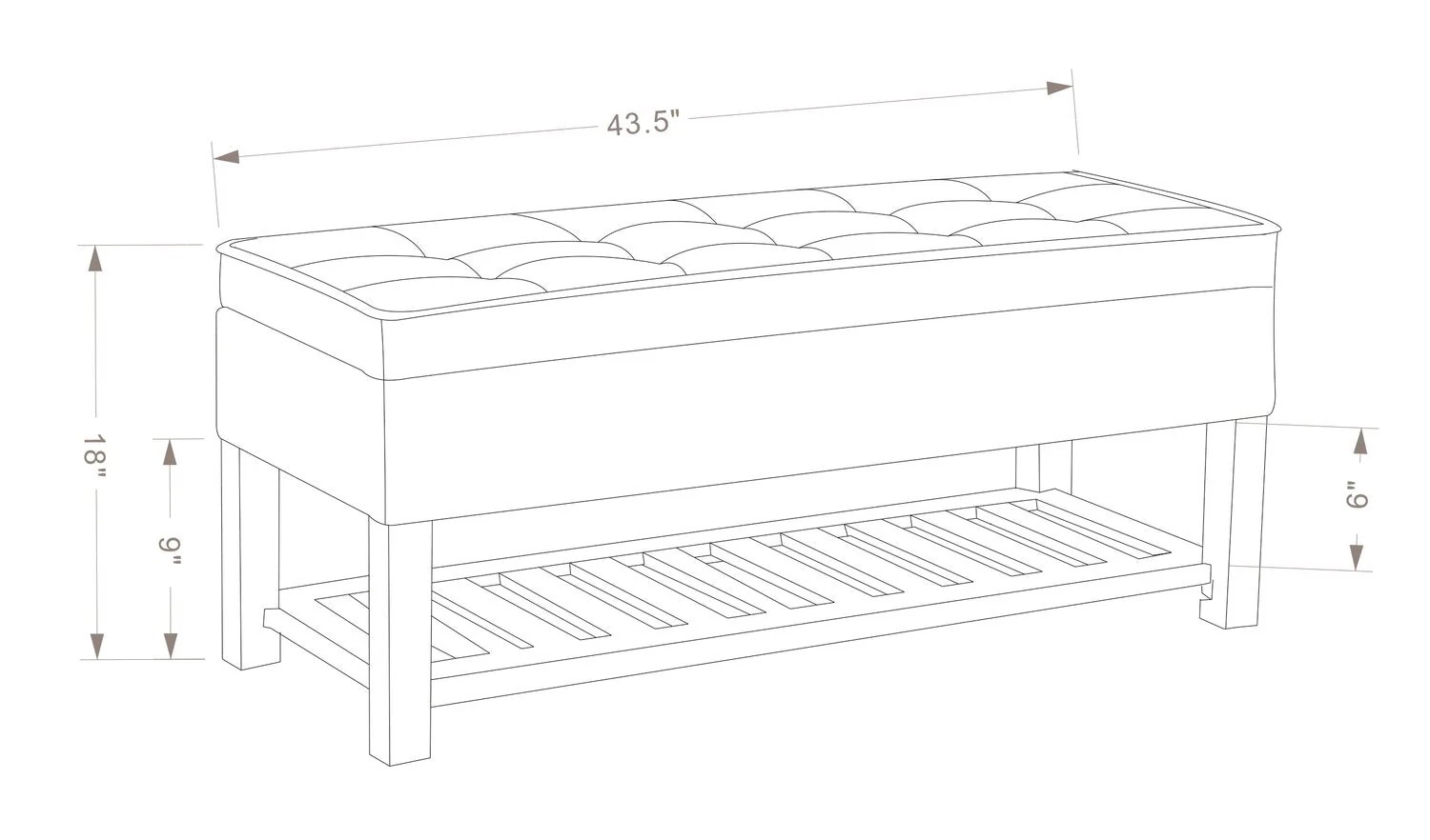 Troyer Storage Bench - Navy - Image 8
