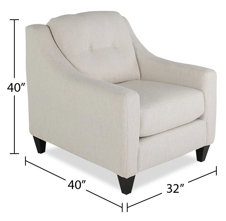 Tuva Linen-Look Fabric Chair - Zeus Pearl - Image 5