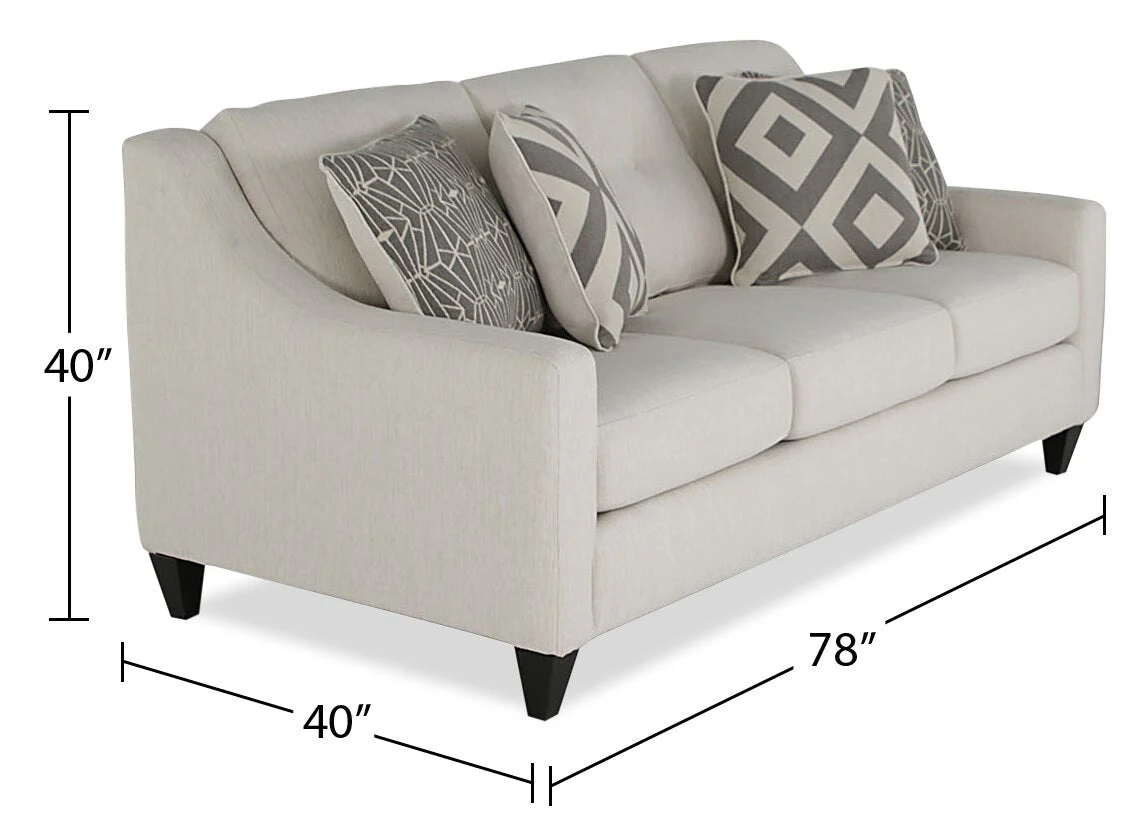 Tuva Linen-Look Fabric Sofa - Zeus Pearl - Image 5