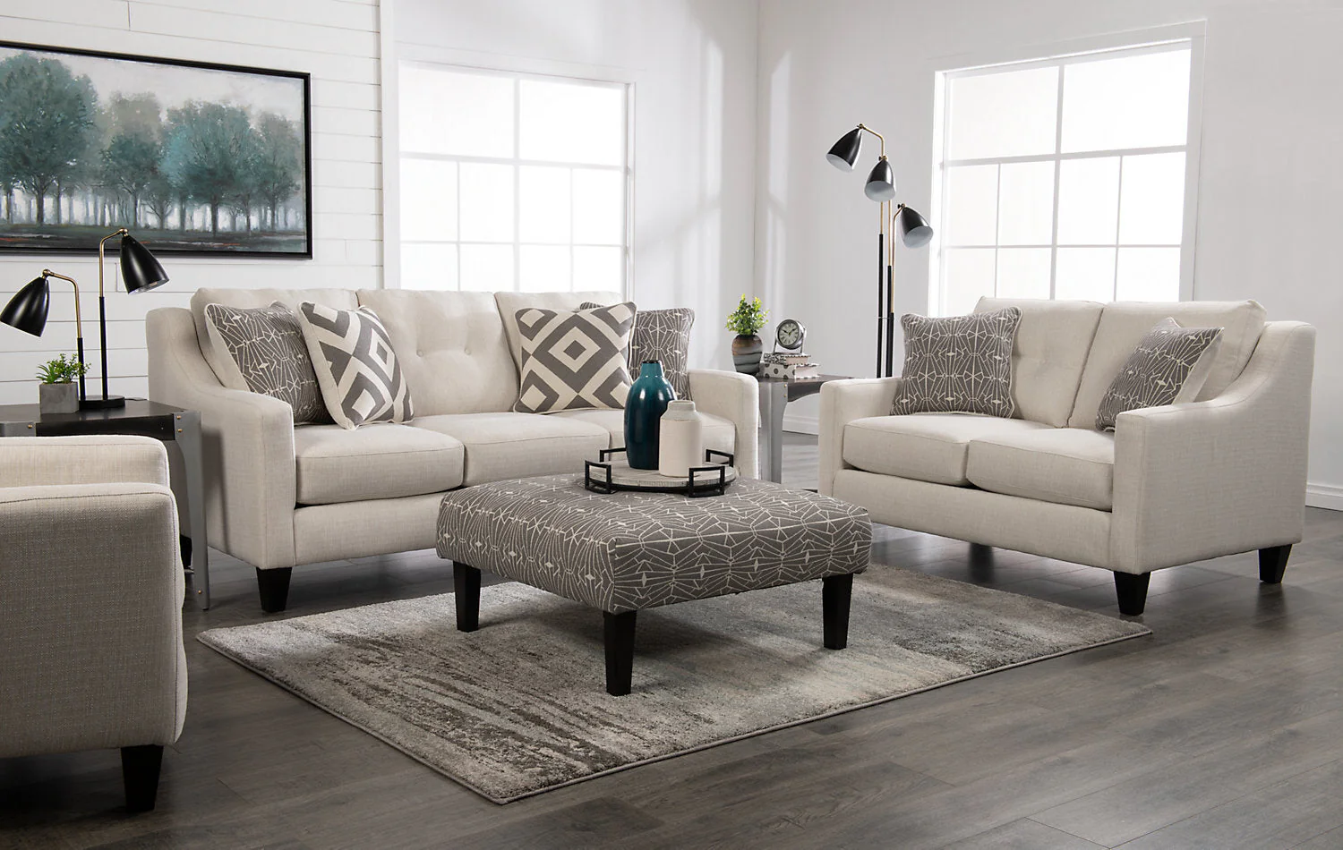 Tuva Linen-Look Fabric Sofa - Zeus Pearl - Image 7