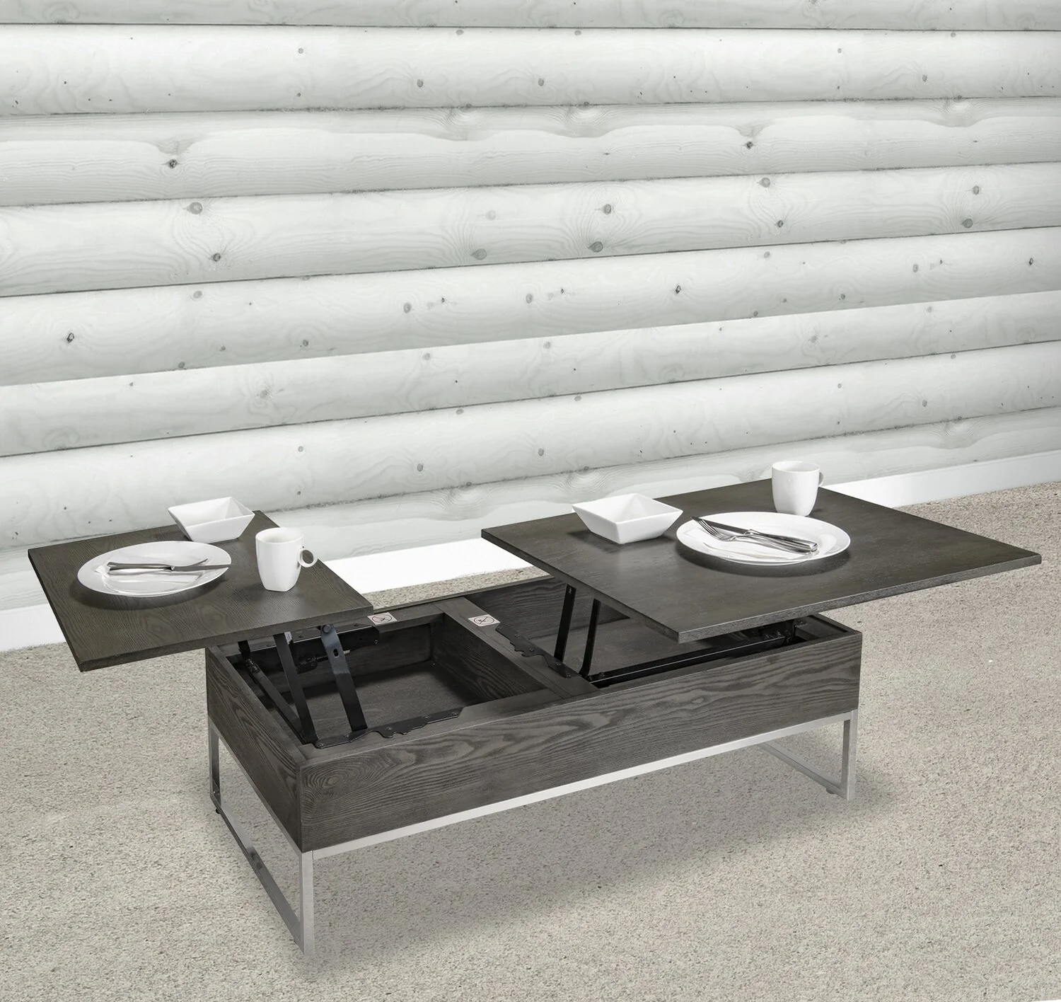 Tyee Coffee Table with Lift Top - Grey - Image 7