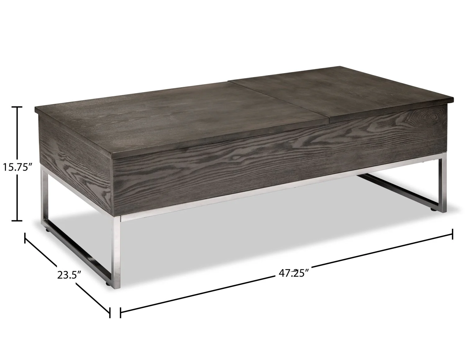 Tyee Coffee Table with Lift Top - Grey - Image 9