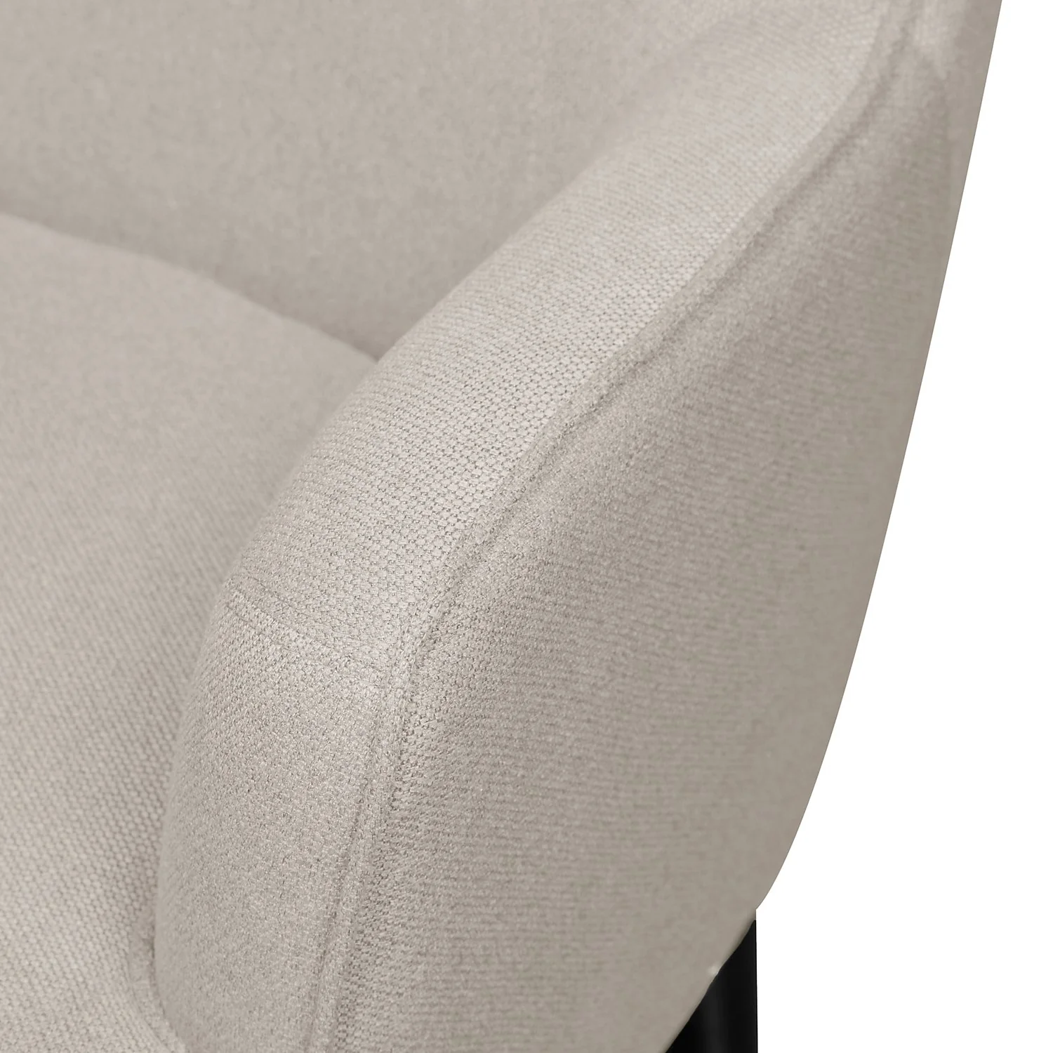 Utica Linen-Look Fabric Accent Chair - Light Grey - Image 4
