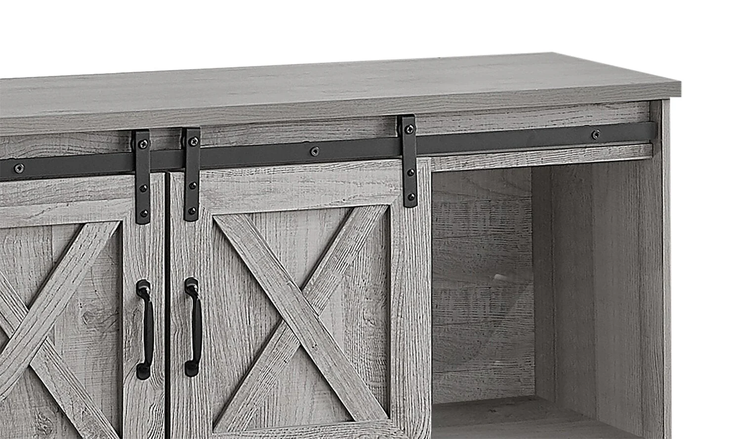 Vallence 60" TV Stand - Grey - Image 2