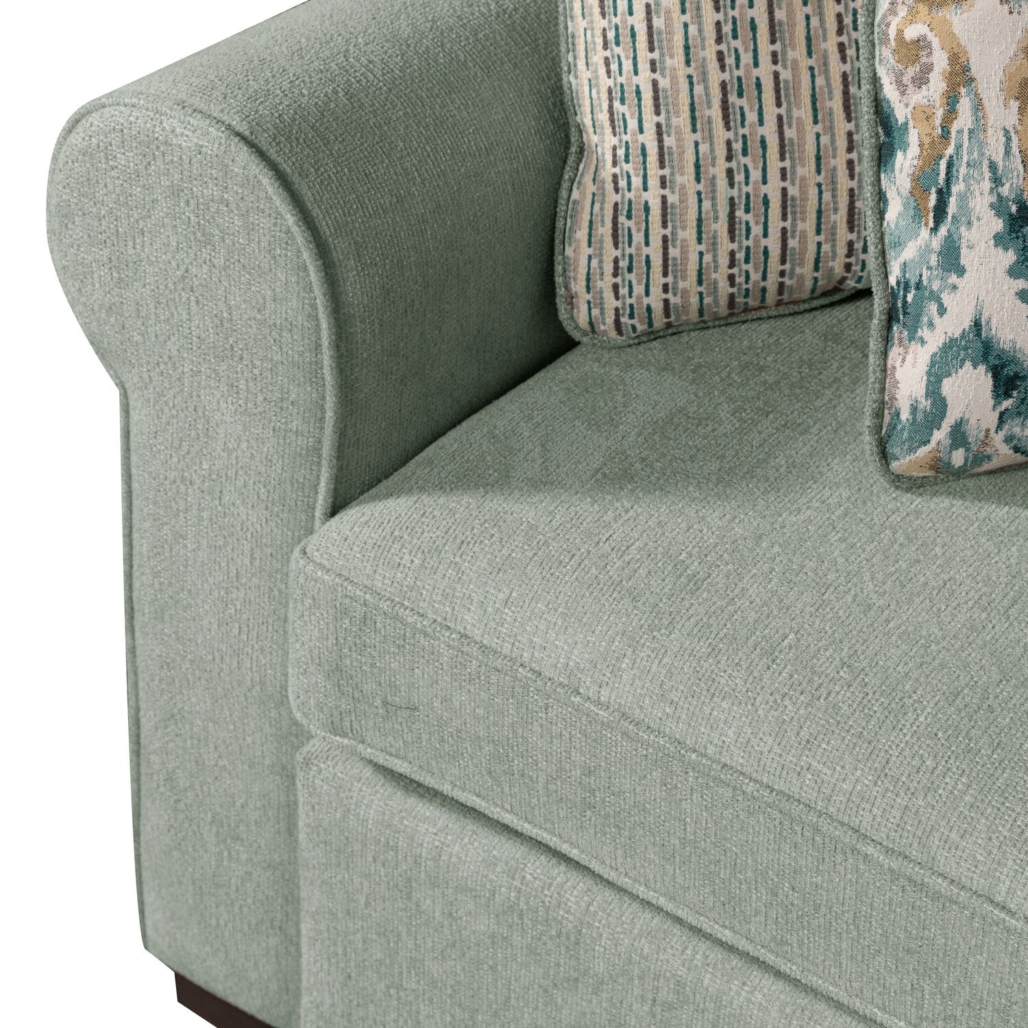 Valley 2-Piece Left-Facing Chenille Sectional - Seafoam - Image 6
