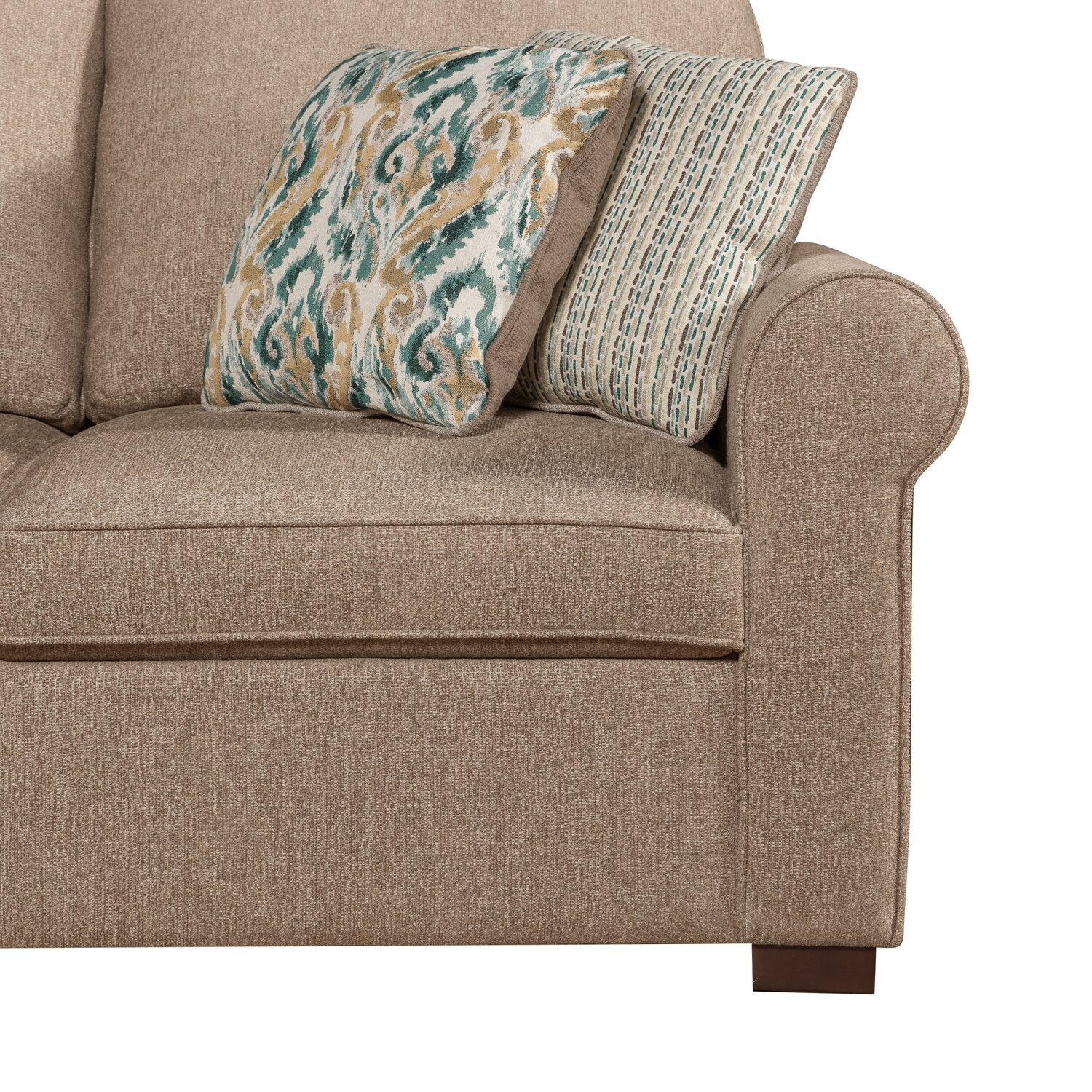 Valley 2-Piece Right-Facing Chenille Sectional - Taupe - Image 5