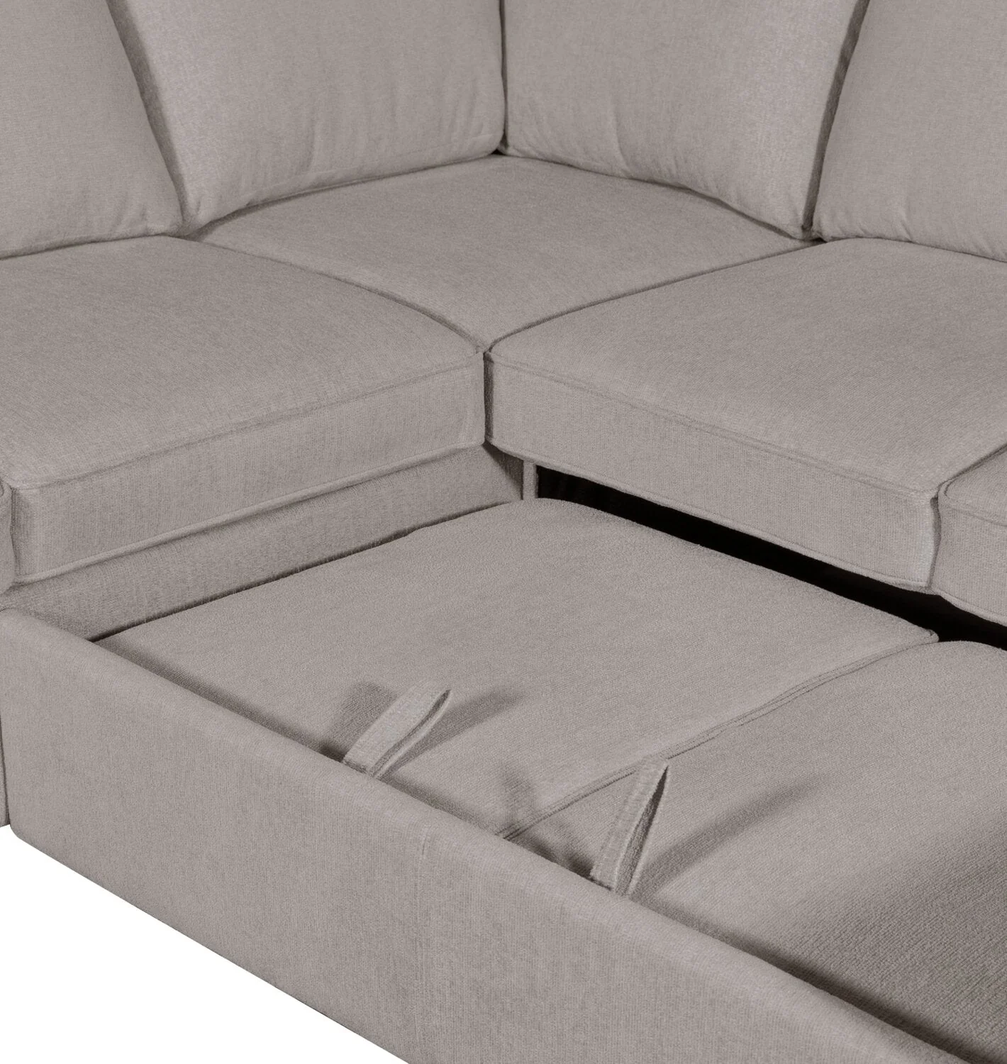 Valley 2-Piece Right-Facing Chenille Sectional with Sleeper Sofa - Grey - Image 5