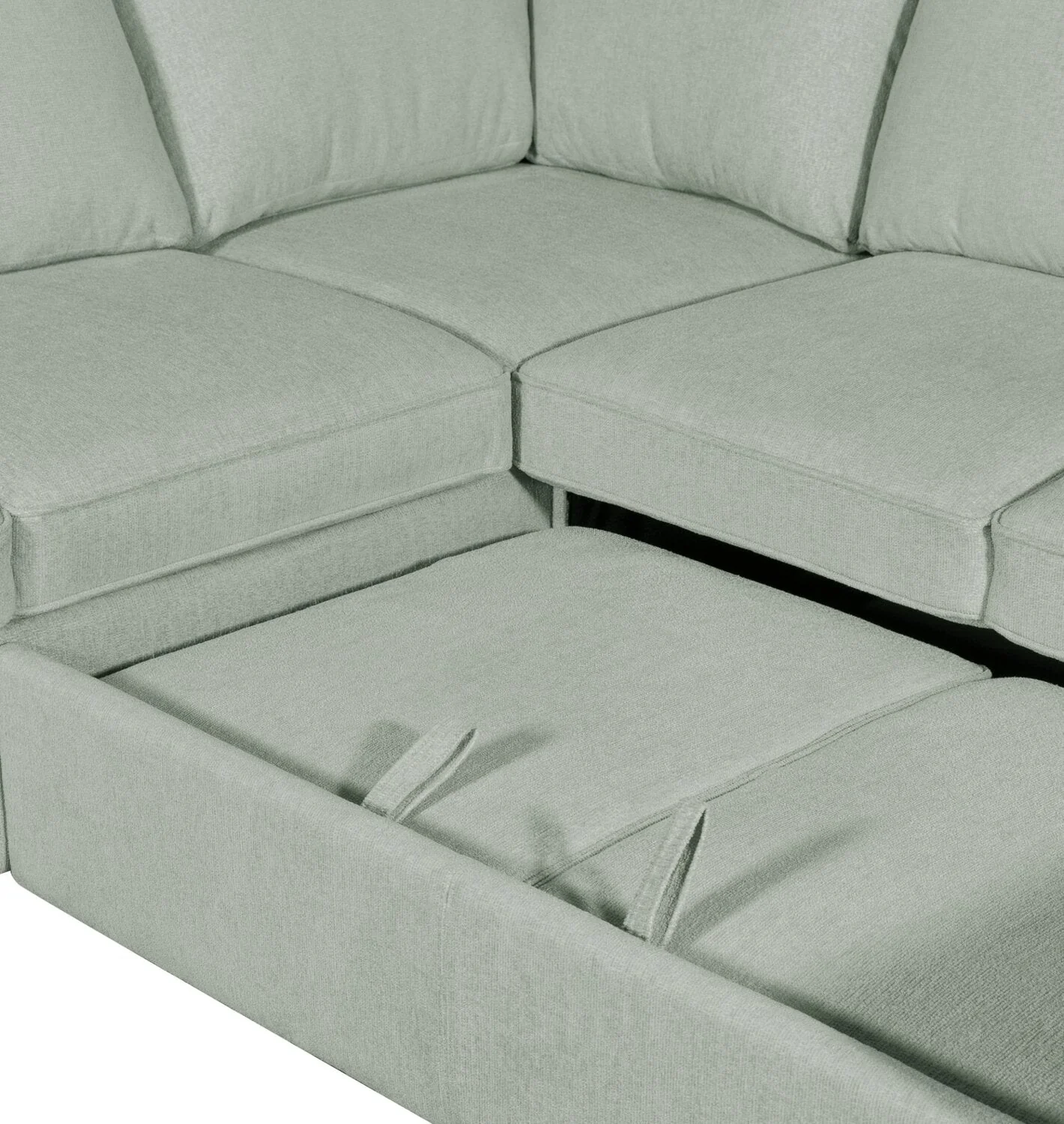 Valley 2-Piece Right-Facing Chenille Sectional with Sleeper Sofa - Seafoam - Image 6