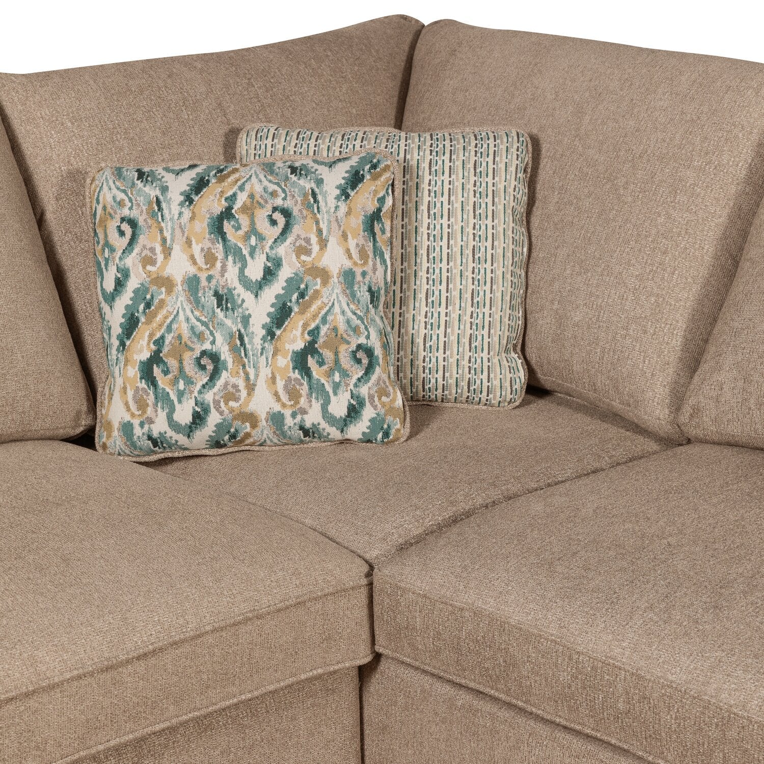 Valley 3-Piece Chenille Left-Facing Sleeper Sectional - Taupe - Image 5