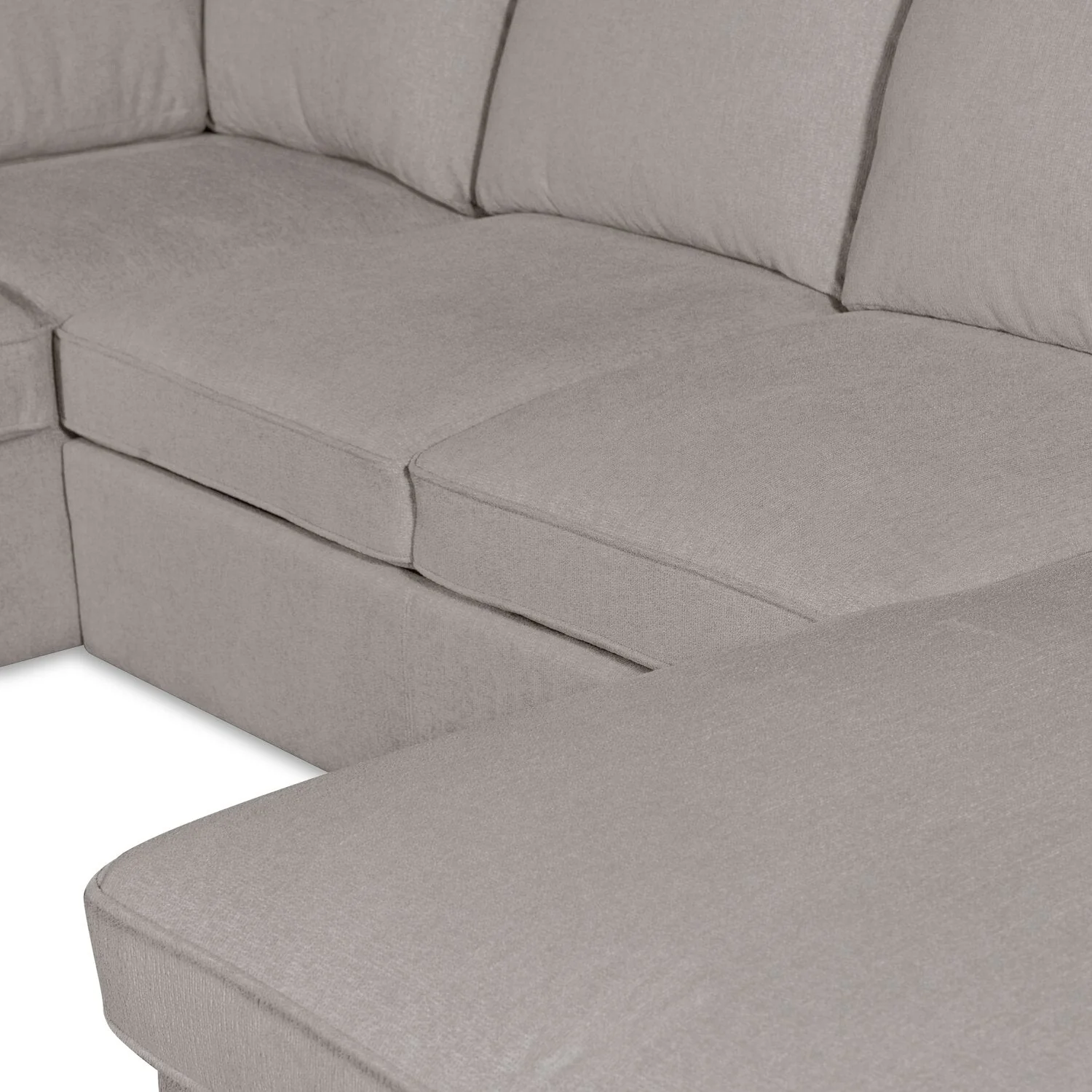 Valley 3-Piece Chenille Right-Facing Sleeper Sectional - Grey - Image 7
