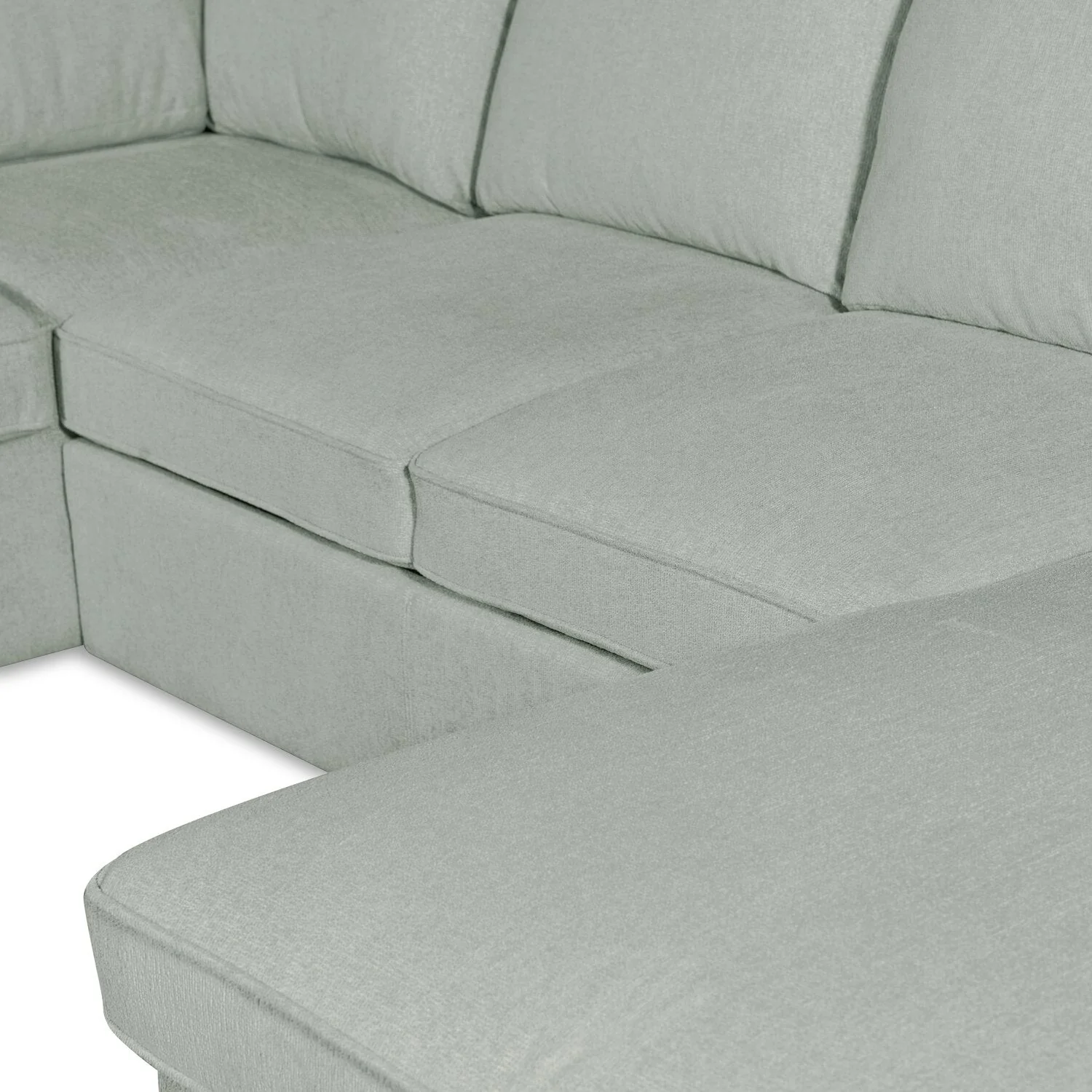 Valley 3-Piece Chenille Right-Facing Sleeper Sectional - Seafoam - Image 8