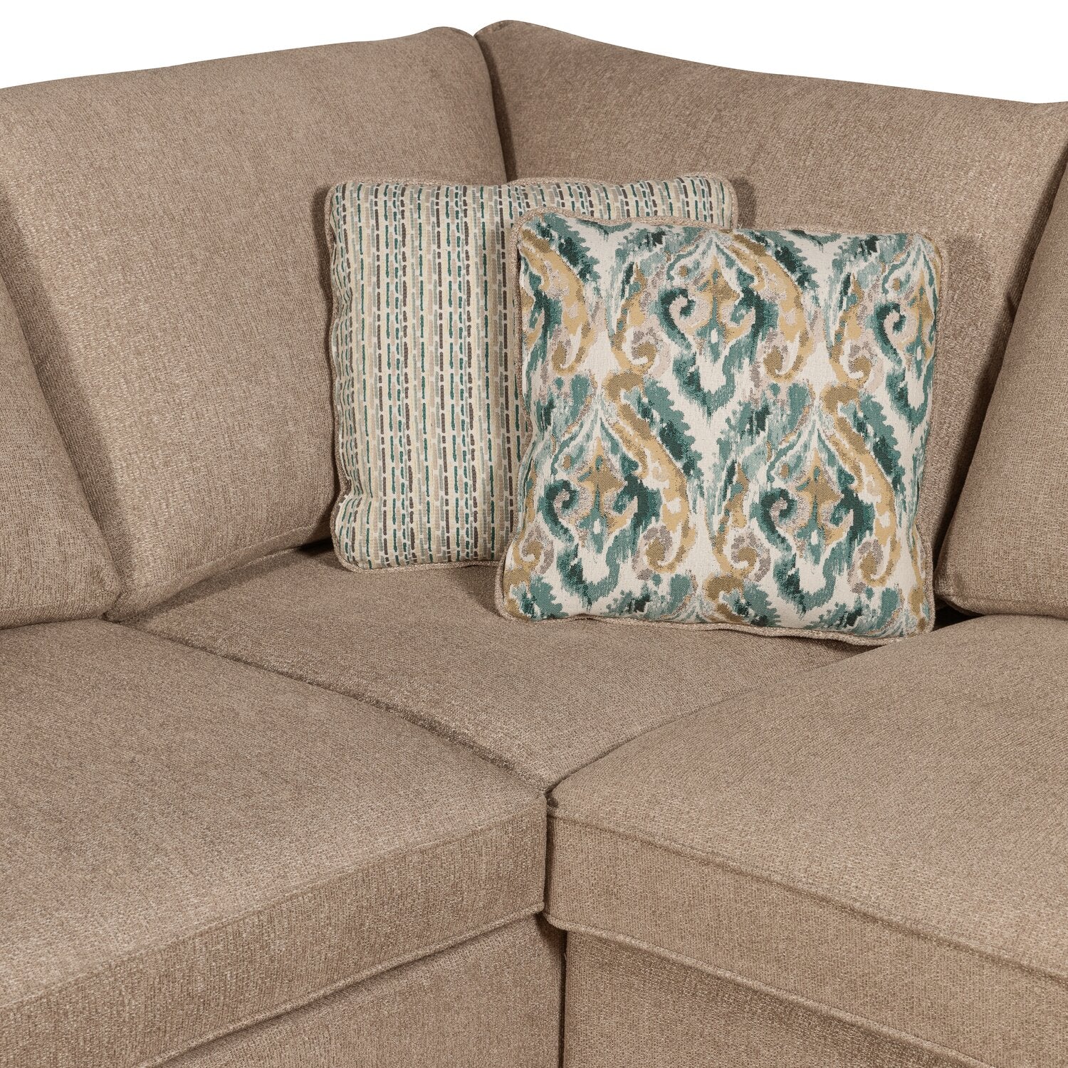 Valley 3-Piece Chenille Right-Facing Sleeper Sectional - Taupe - Image 7