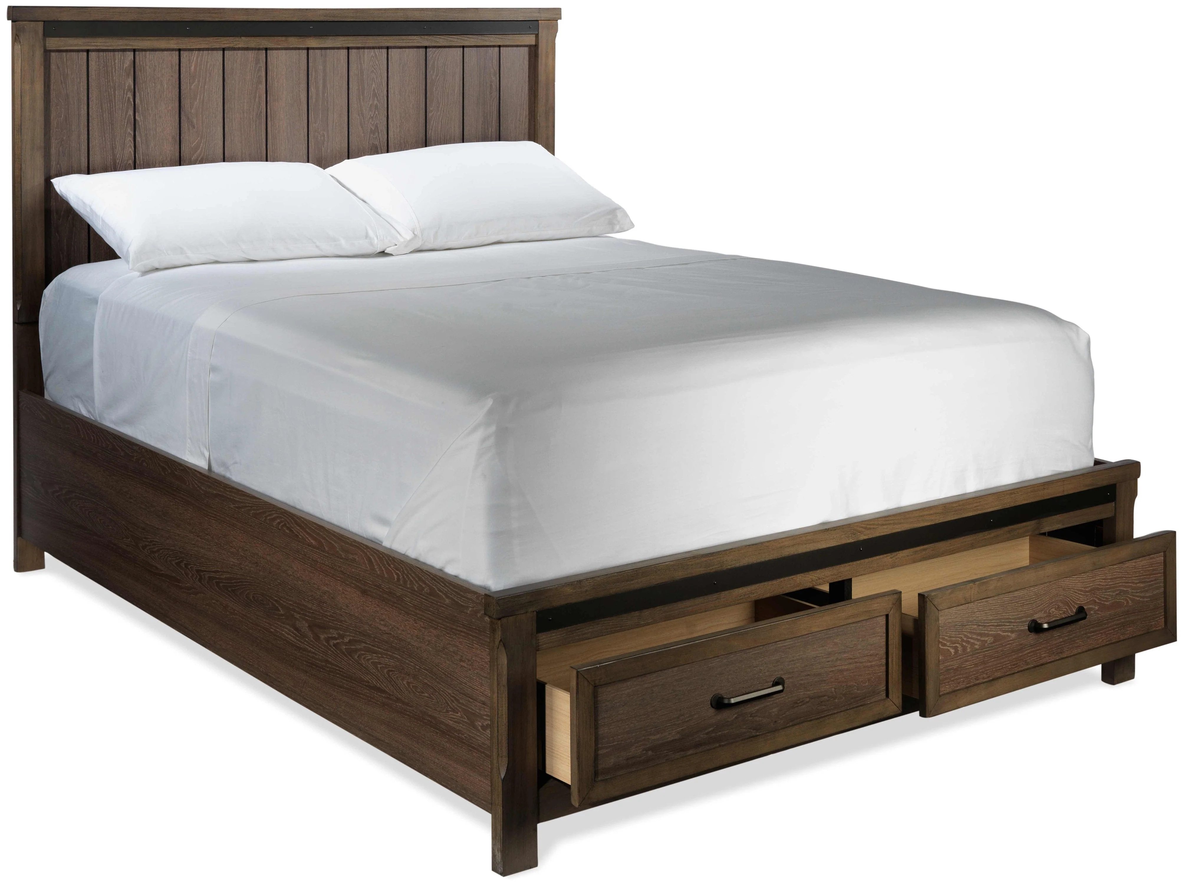 Verdandi 6-Piece Queen Bedroom Set with Storage - Rustic Oak - Image 4