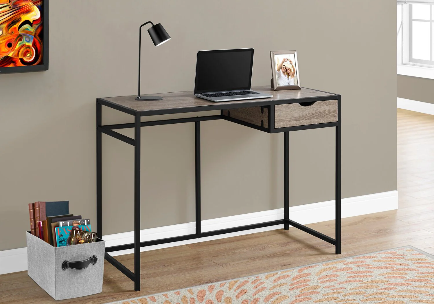 Vergas Desk - Taupe - Image 3