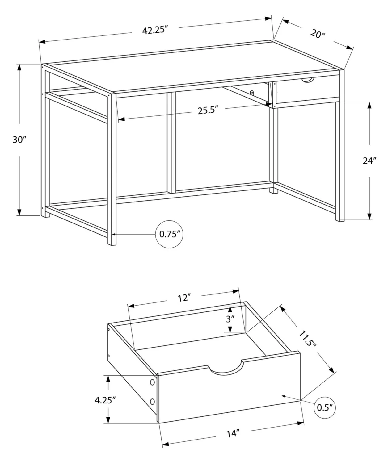 Vergas Desk - White - Image 4