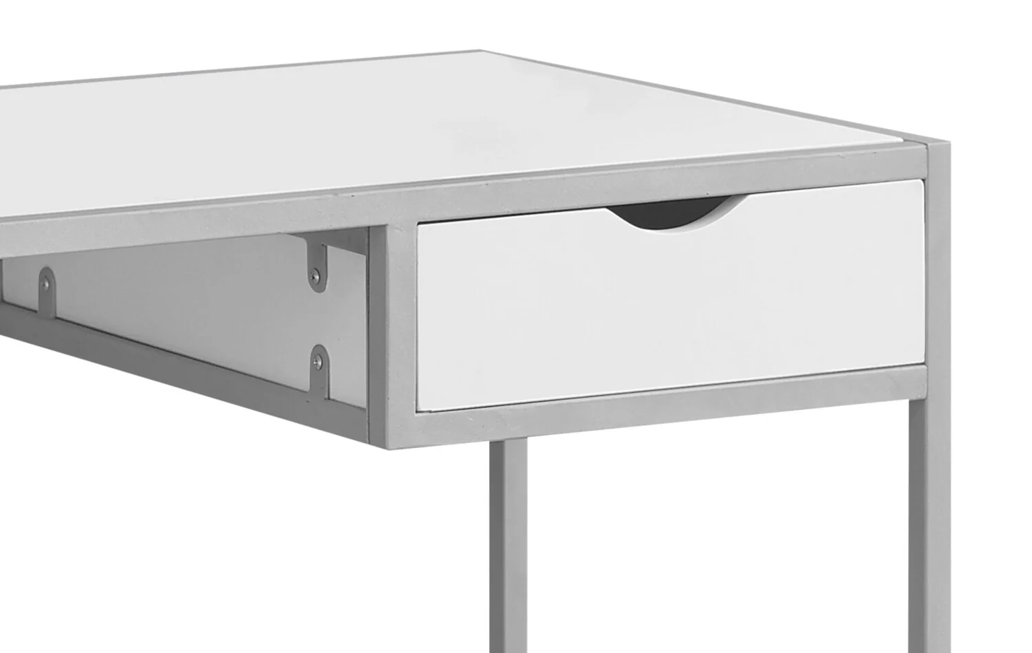 Vergas Desk - White/Silver - Image 2