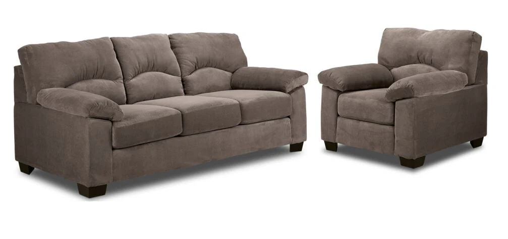 Victoria Sofa and Chair Set - Ash - Image 3