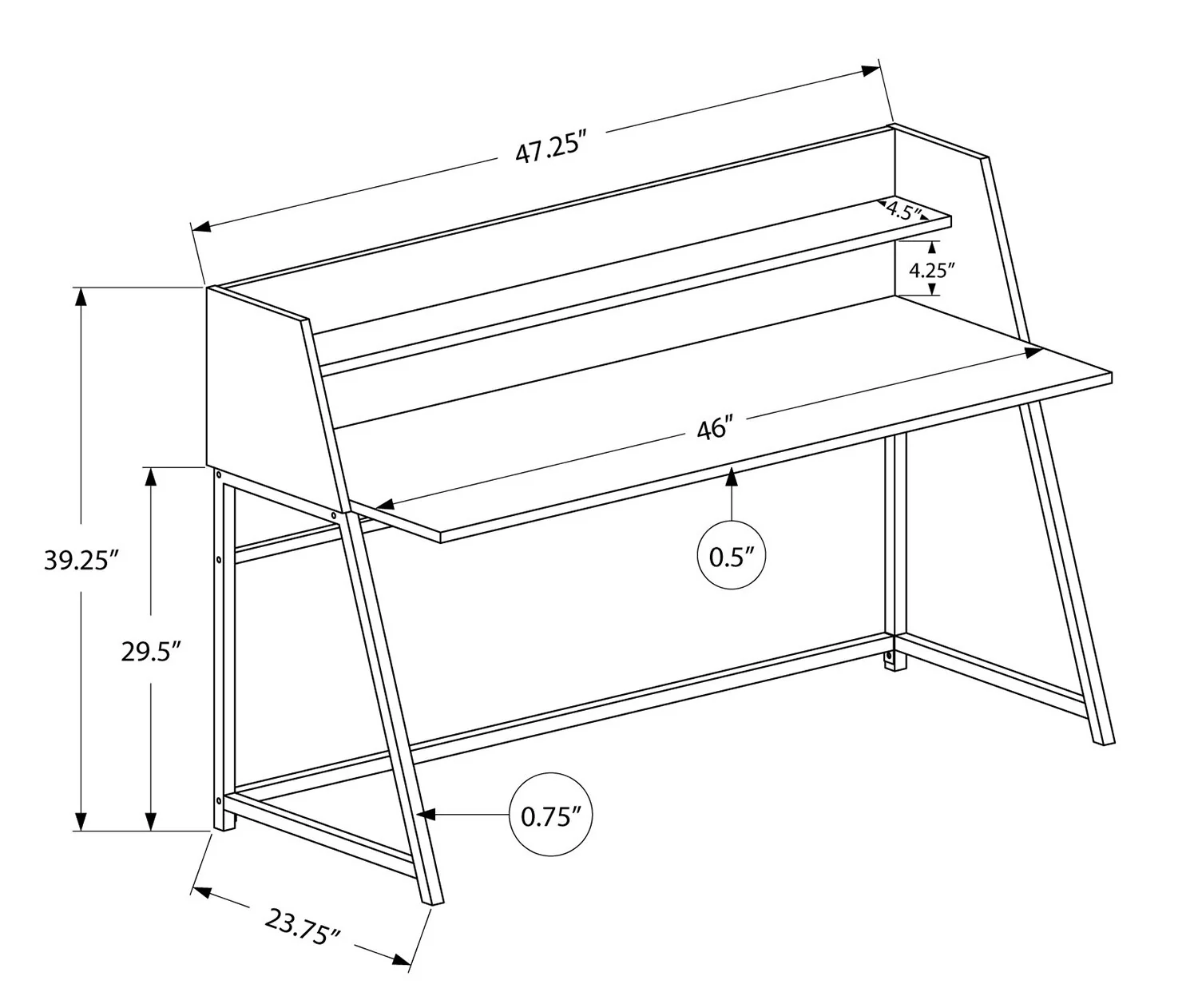 Vilas Desk - Brown - Image 7