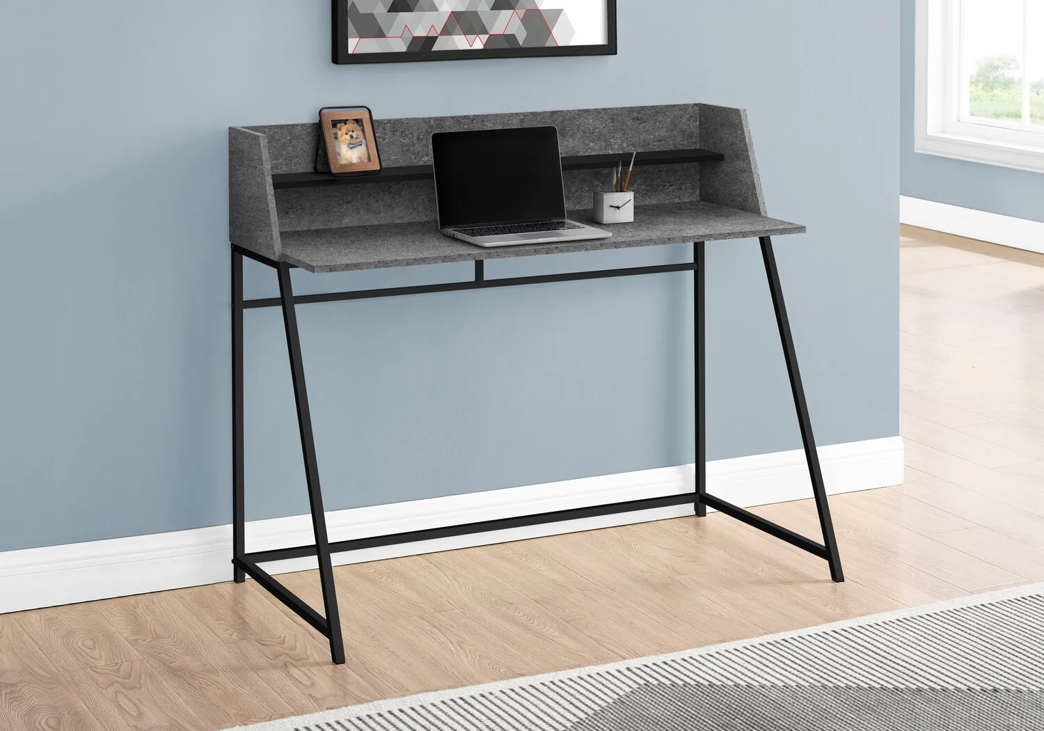 Vilas Desk - Grey Stone-Look - Image 5