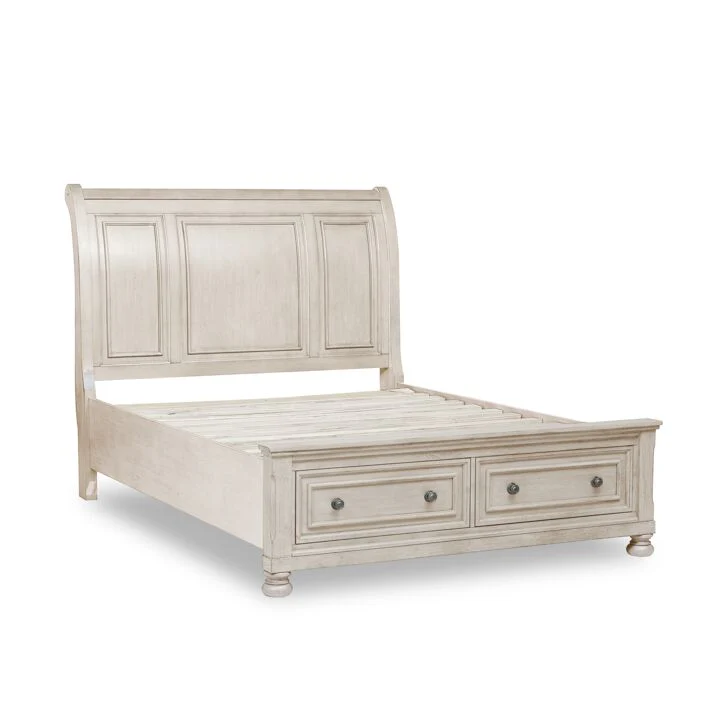 Viola Queen Bed - Antique White - Image 4