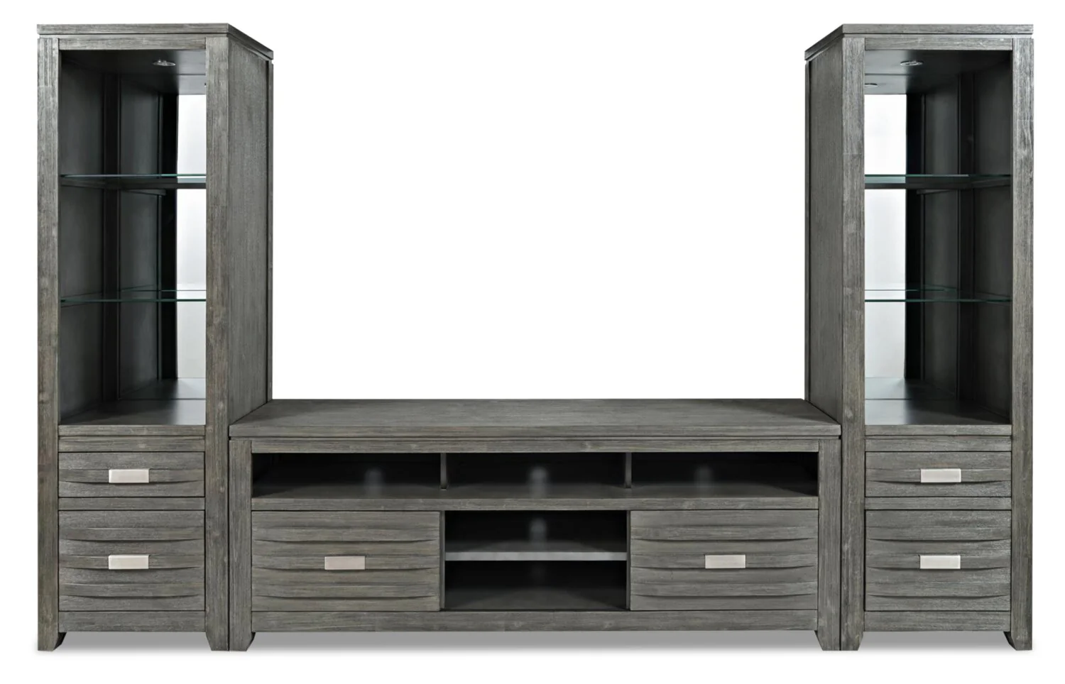 Vizela 3-Piece Entertainment Centre with 70" TV Opening - Grey - Image 2