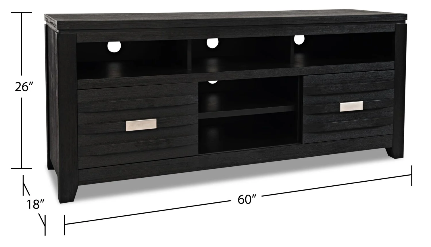 Vizela 60" TV Stand - Charcoal - Image 8