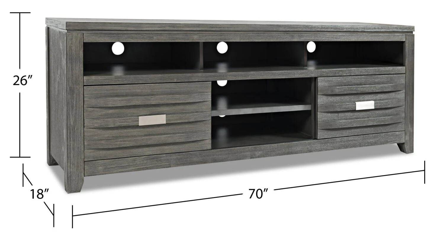 Vizela 70" TV Stand - Grey - Image 8
