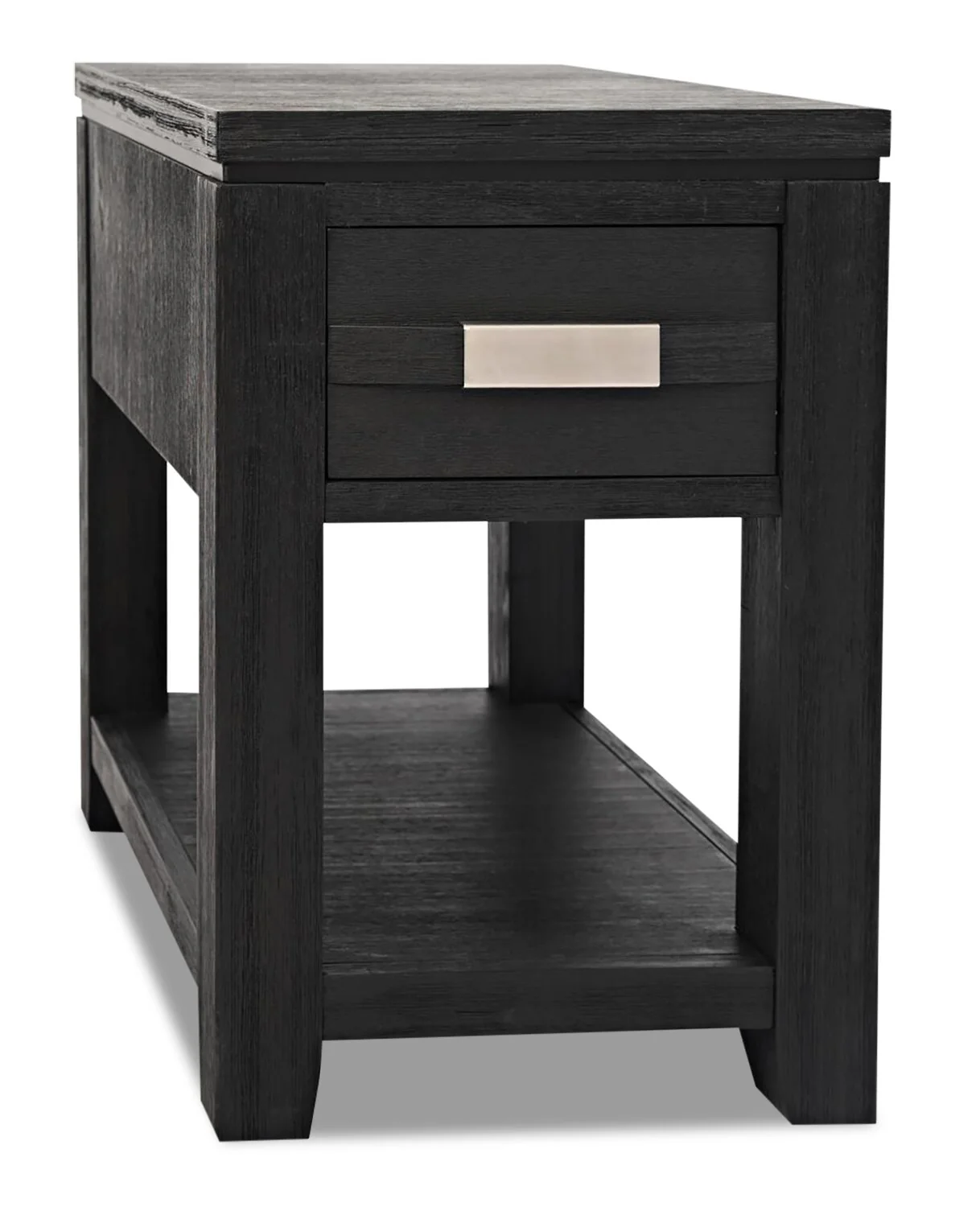 Vizela Chairside Table - Charcoal