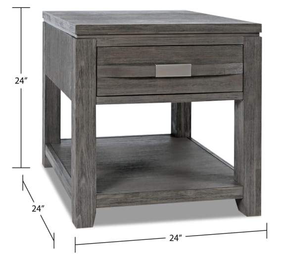 Vizela End Table - Grey - Image 7