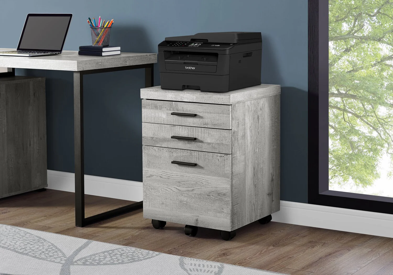 Walcourt Filing Cabinet - Grey - Image 2