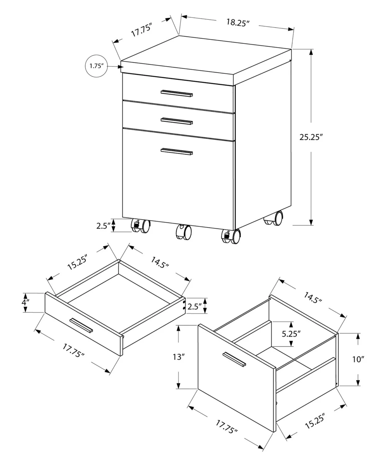 Walcourt Filing Cabinet - White - Image 4