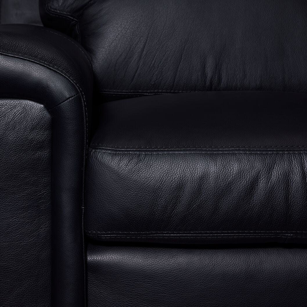 Webster Leather Chair - Black - Image 3