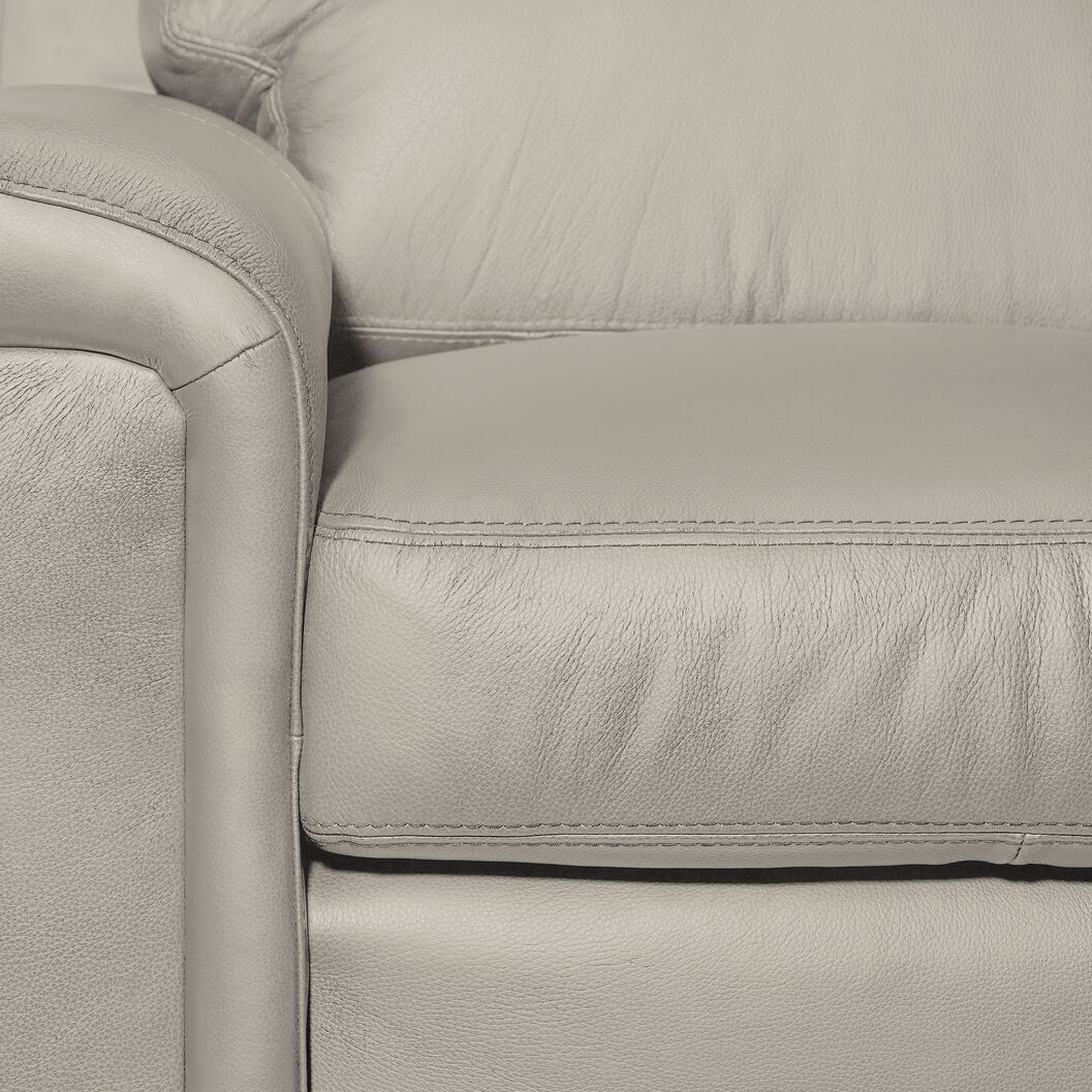 Webster Leather Chair - Cloud Grey - Image 3