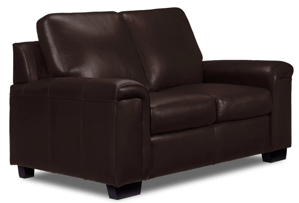 Webster Leather Sofa, Loveseat and Chair Set - Mocha - Image 3