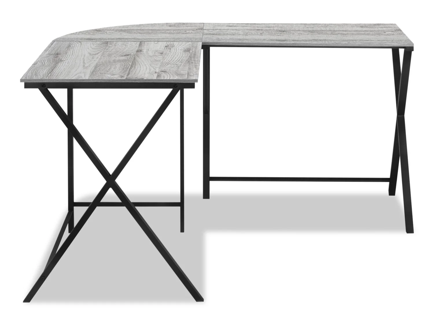 Weimar L-Shaped Corner Desk - Grey - Image 2
