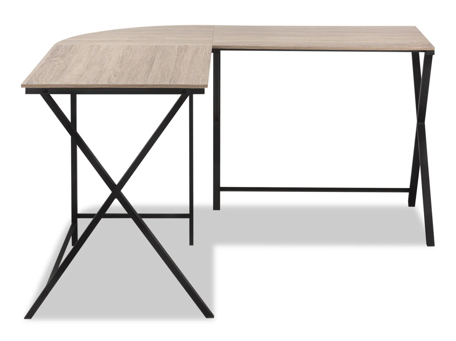 Weimar L-Shaped Corner Desk - Taupe - Image 2