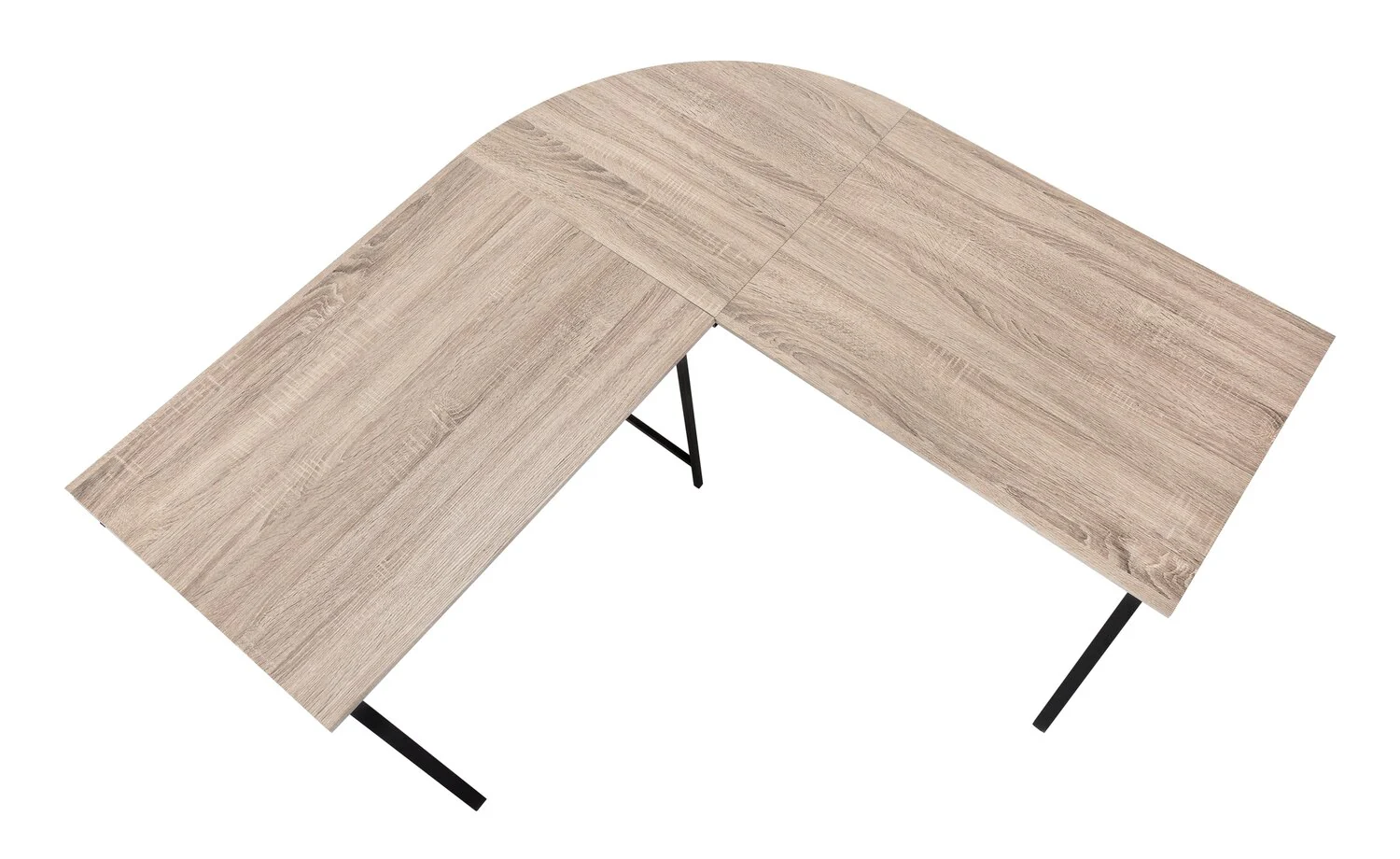 Weimar L-Shaped Corner Desk - Taupe - Image 3