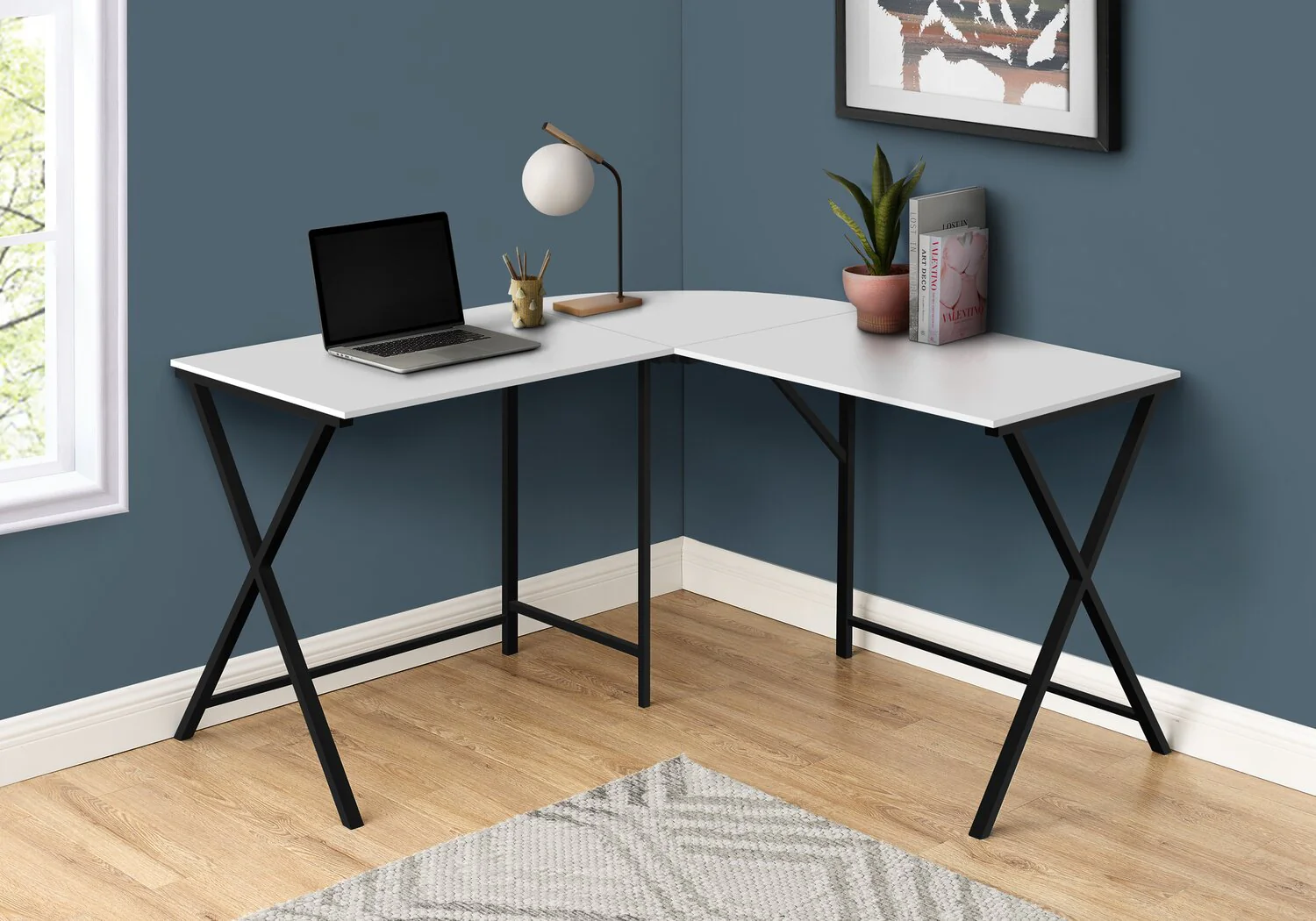 Weimar L-Shaped Corner Desk - White - Image 5